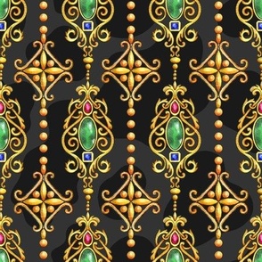 Gold Jewel with Stones