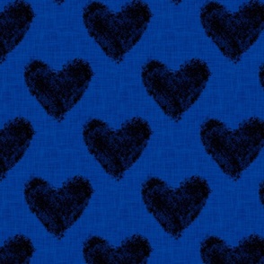 Black Hearts on Blue
