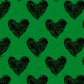 Black Hearts on Green