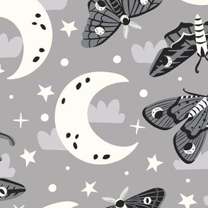 Moonlit Halloween Moths | Large Scale