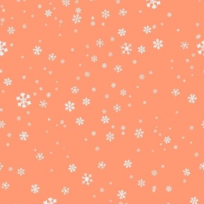  Snowflakes on red 
