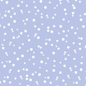 A Lotta Dots - White on Periwinkle - medium scale