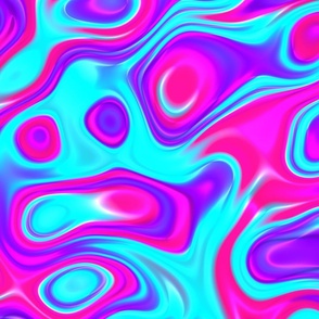 Swirly Squiggly Funky Psychedelic Abstract Blob Pattern