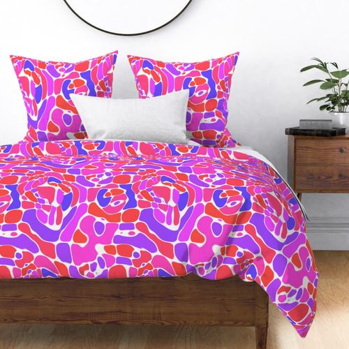 Colorful Funky Boho Trippy Jewel Tone Abstract Blob Pattern