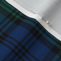 Kerr tartan, 3-stripe variant, rectangular 5.75x5.44" hunting muted, slubbed stripe