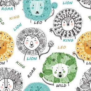 Floral Lions