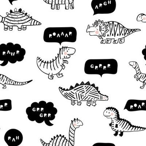 Cute Striped Dinosaurs