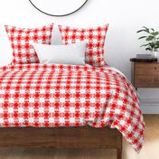 picnic gingham, 2" red and white