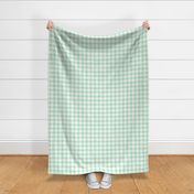 picnic gingham 1" mint green and white