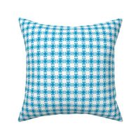 picnic gingham 1/2" turquoise and white