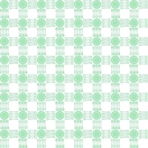 picnic gingham 1/2" mint green and white