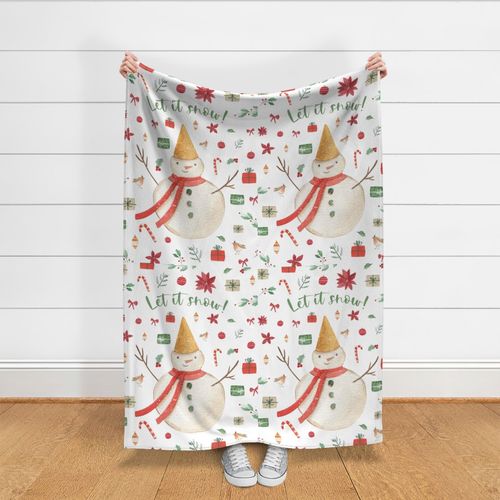 27x36 blanket snow man 