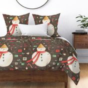 27x36 blanket snow man