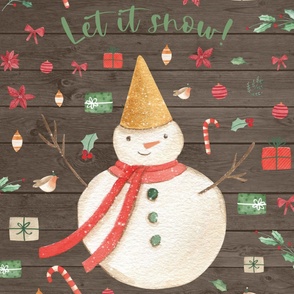 27x36 blanket snow man