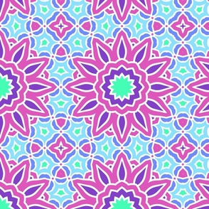 Hippie Boho Intricate Funky Colorful Mandala Abstract Pattern