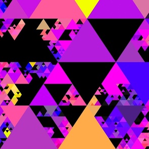 Bohemian Neon Colorful Triangle Retro Mod Geometric Abstract Pattern