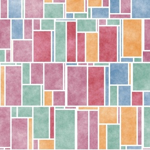 Colorful Groovy Modern Mondrian Pattern