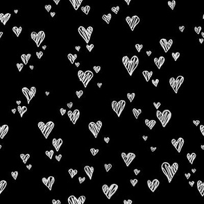 Chalkboard Scribble Hearts