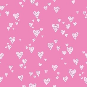 Pink Scribble Hearts