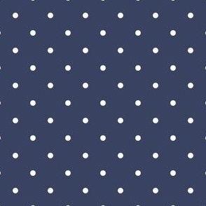 Navy Polka Dot