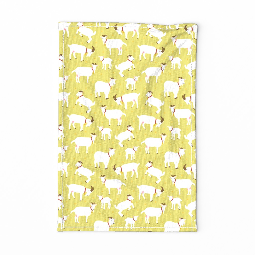 Happy Goats Tea Towel, Lemongrass