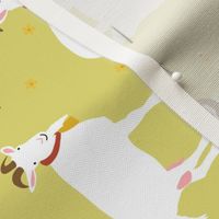 Happy Goats Tea Towel, Lemongrass