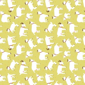 Happy Goats Tea Towel, Lemongrass