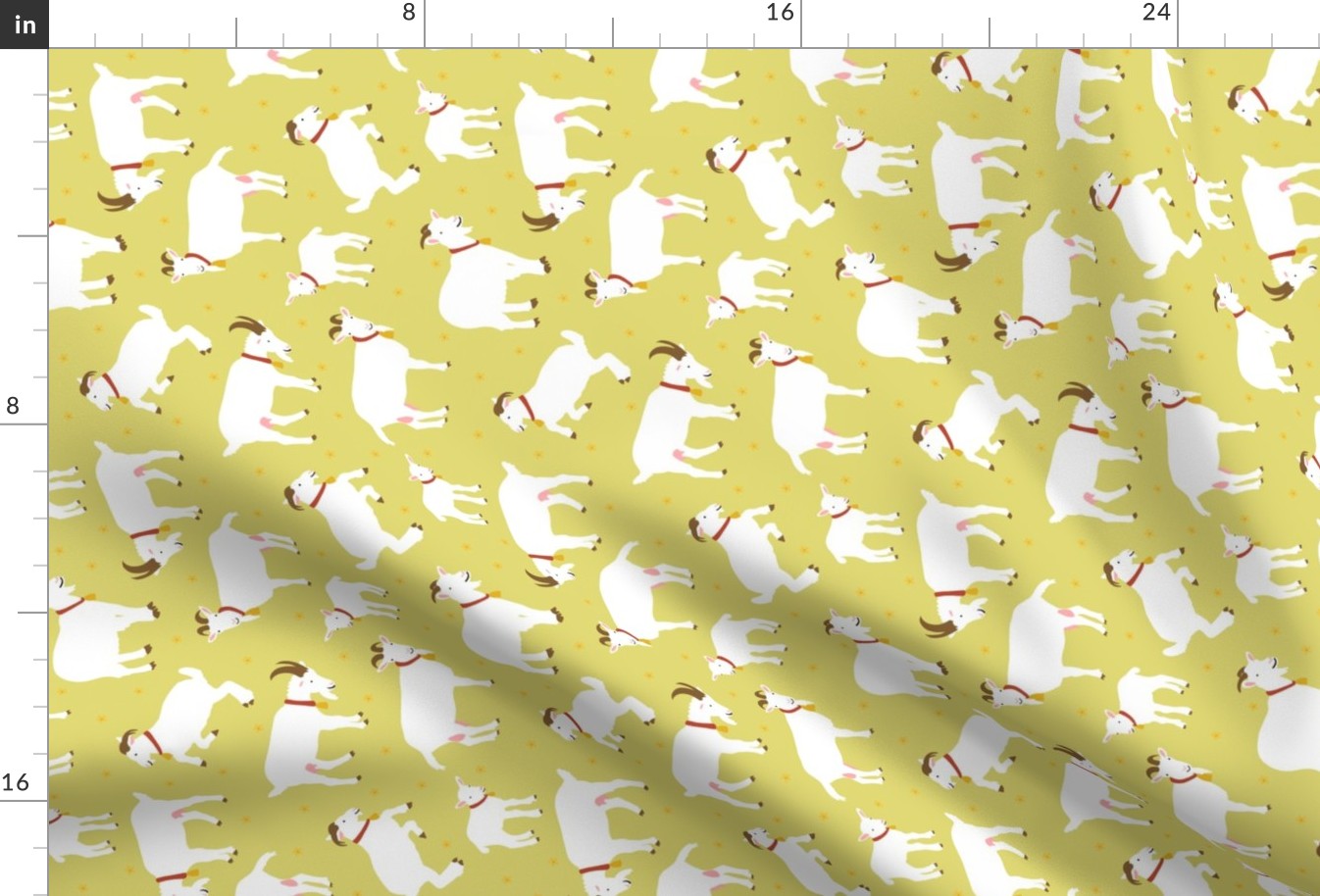 Happy Goats Tea Towel, Lemongrass