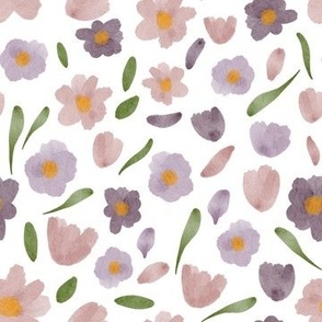 Purple watercolour florals [1]