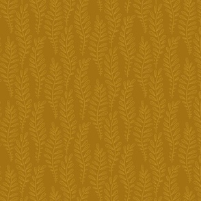 Fern Diamond I M size I 12" I Mustard #C3932B | Floral Fantasy collection