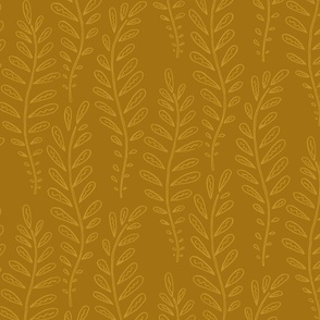 Fern Diamond I XL size I 24" I BG Mustard #C3932B I Floral Fantasy collection