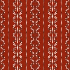 Traditional Leaves Pattern on red-small