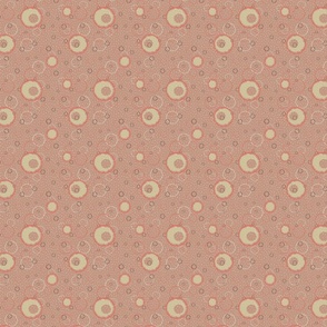 City Summer dust circles on vintage pink-small