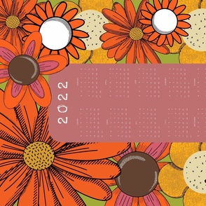 2022 - 70s Floral Calendar 