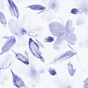 Amethyst bloom of tenderness - watercolor pastel florals for modern nursery home decor baby girl a579-10