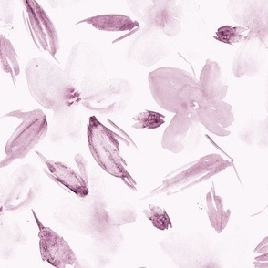 Radiant orchid bloom of tenderness - watercolor pastel florals for modern nursery home decor baby girl a579-12