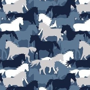 Horse camouflage blue smaller scale
