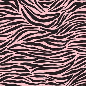 zebra animal print black and blush pink