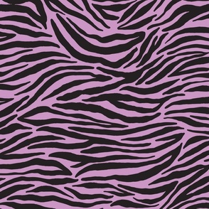 zebra animal print black and light purple