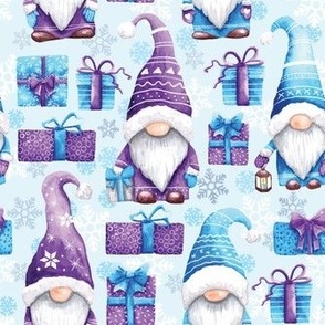 Christmas Gnomes Fabric, Wallpaper and Home Decor | Spoonflower