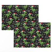 Funny Christmas T-rex Dinosaur black