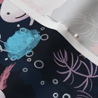 Axolotl world axolotl fabric 