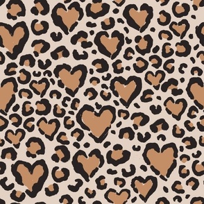 heart shaped leopard spots valentines day 