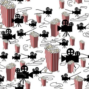 Popcorn and Movie Reels