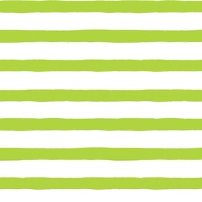 Lime White Stripes