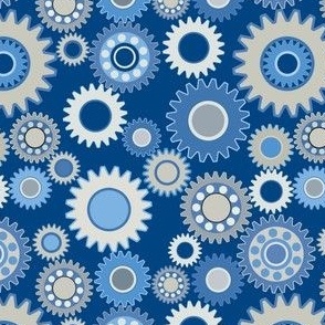 Blue and Gray Gears