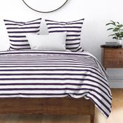 Plum White Stripes