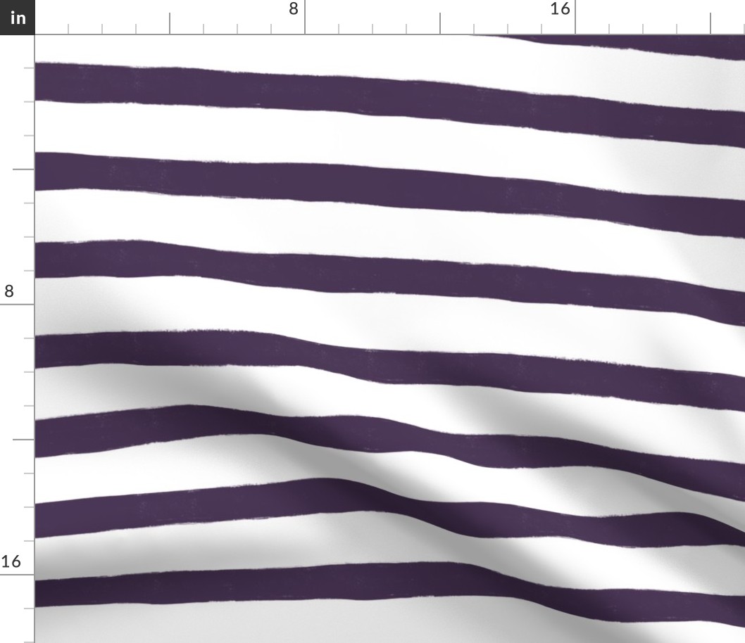 Plum White Stripes