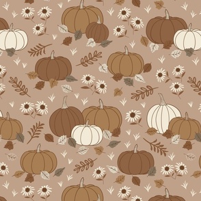 Large_Pumpkin Patch_on Pale Taupe