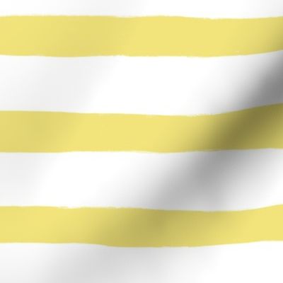 Buttercup Yellow White Stripes